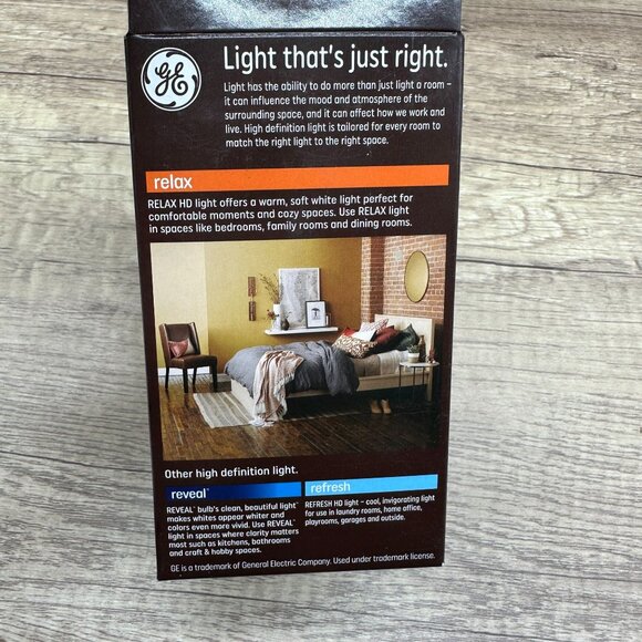 Lot Of 4 GE Relax LED A19 Light Bulb HD Light 3- Way 5w 11w 16w Soft White - Picture 6 of 9